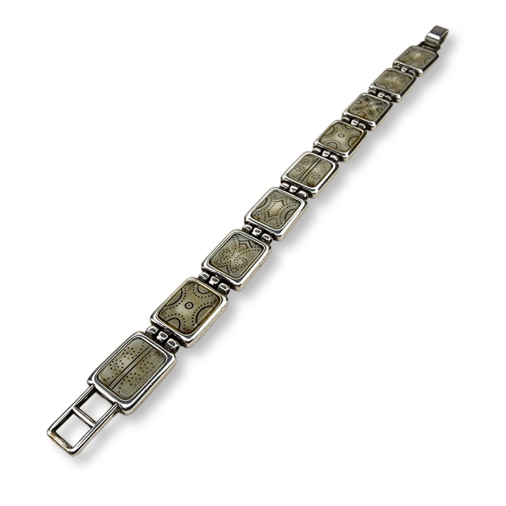 Brighton Silver Tone Link Bracelet 7.75 Inches Long